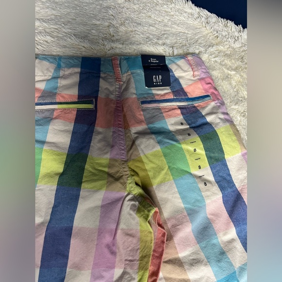 Boys GAP checked colorful shorts size 8 NEW - Picture 5 of 7